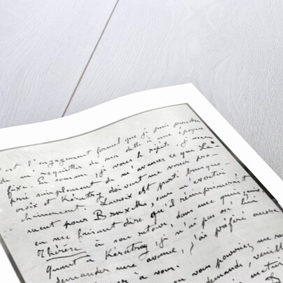 Letter from Zola to Edouard Manet 1868 by Emile Zola