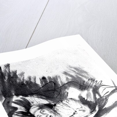 Sick woman in a bed, maybe Saskia, wife of the painter, 1640 by Rembrandt Harmensz. van Rijn