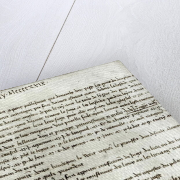 Page from 'The Register of the Council of the Parliament of Paris' depicting Joan of Arc, 10th May 1429 by French School