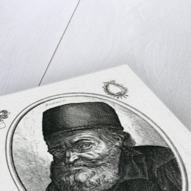 Nicolas Flamel engraved by Balthazar Moncornet by Rembrandt Harmensz. van Rijn