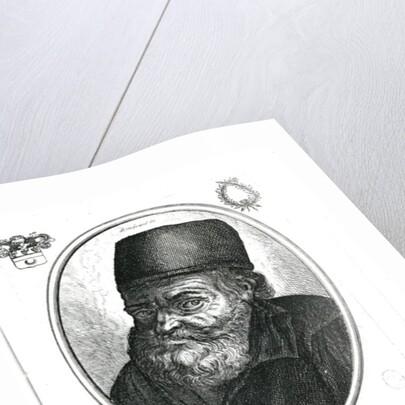 Nicolas Flamel engraved by Balthazar Moncornet by Rembrandt Harmensz. van Rijn