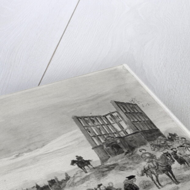 The Superintendant Jacques de Semblancay sentenced to death, going up to the Montfaucon Gibbet, 1909 by Albert Robida