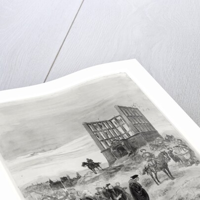 The Superintendant Jacques de Semblancay sentenced to death, going up to the Montfaucon Gibbet, 1909 by Albert Robida