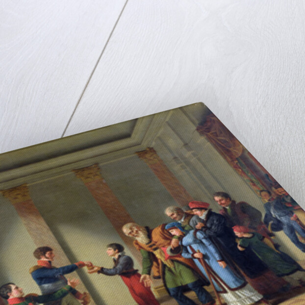 Napoleon Bonaparte Giving a Pension of A Hundred Napoleons to the Pole, Nerecki, aged 117 years, January 1807, 1812 by Jean-Charles Tardieu
