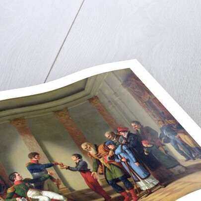 Napoleon Bonaparte Giving a Pension of A Hundred Napoleons to the Pole, Nerecki, aged 117 years, January 1807, 1812 by Jean-Charles Tardieu