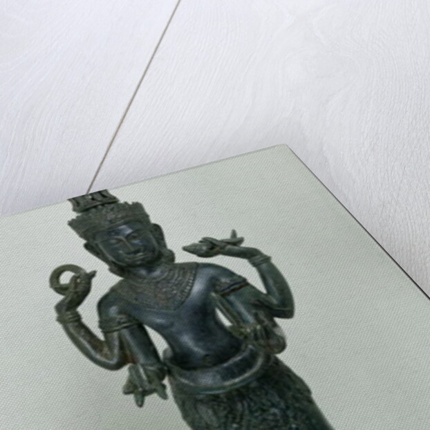 Statue of Vishnu in his triple form of Vishnu, Narayana and Vasudeva, Angkor Thom by Cambodian Cambodian