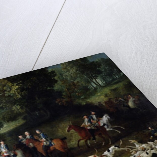 Louis XV Stag Hunting in the Forest at Saint-Germain, 1730 by Jean-Baptiste Oudry