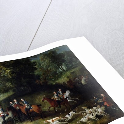 Louis XV Stag Hunting in the Forest at Saint-Germain, 1730 by Jean-Baptiste Oudry
