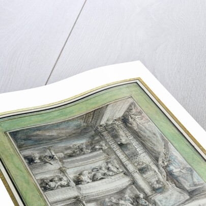 The Crowning of Voltaire at the Theatre Francais by Gabriel de Saint-Aubin