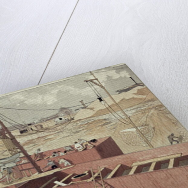 Laying the Foundations for the Eiffel Tower, 1887 by Eugene Grasset