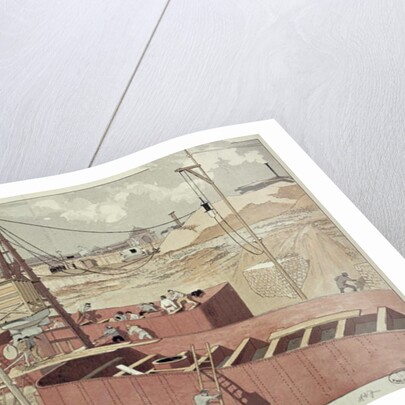 Laying the Foundations for the Eiffel Tower, 1887 by Eugene Grasset