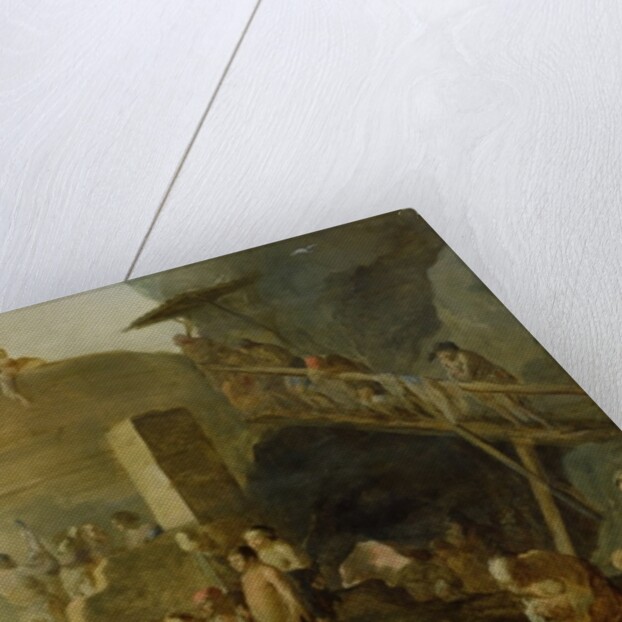 Beggars by a Lime Kiln by Sebastien Bourdon