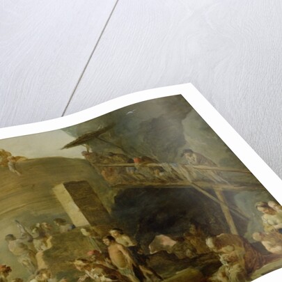 Beggars by a Lime Kiln by Sebastien Bourdon