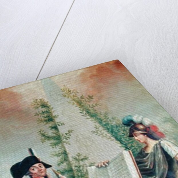 An Officer of the National Guard Swearing an Oath of Allegiance before the Altar of the Constitution and the Declaration of the Rights of Man by French School