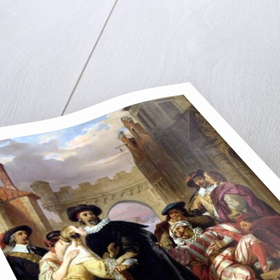 The Final Scene of 'Les Fourberies de Scapin' by Moliere by Eugene Deveria