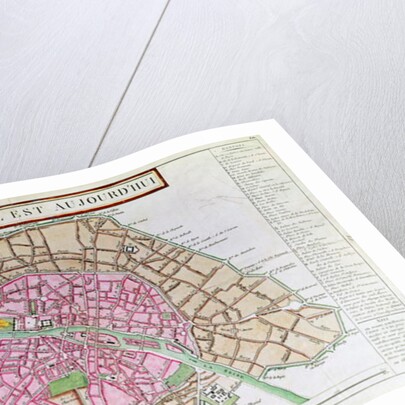 Map of Paris, June 1800 by French School