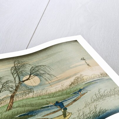 Full Moon at Seba by Ando or Utagawa Hiroshige