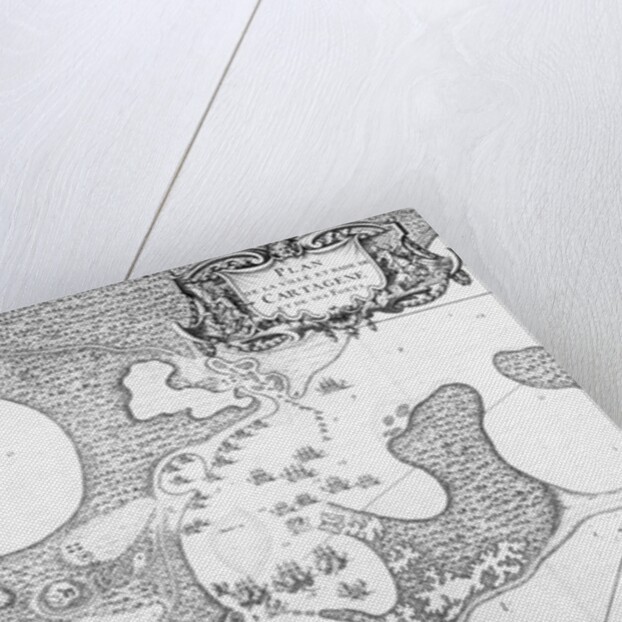 Plan of the Town and Harbour of Cartagena, Colombia, in 1697 by French School