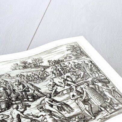 Indian Market at Cartagena, Colombia by Theodor de Bry