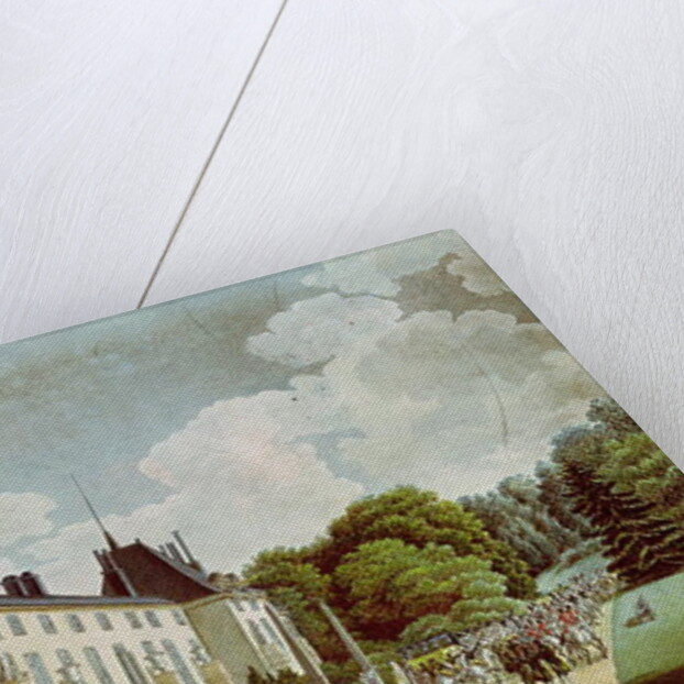 View of the Chateau de la Malmaison next to the park by Auguste Simon Garneray