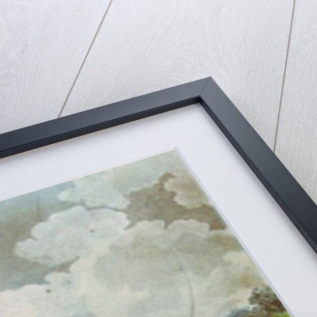 View of the Chateau de la Malmaison next to the park by Auguste Simon Garneray