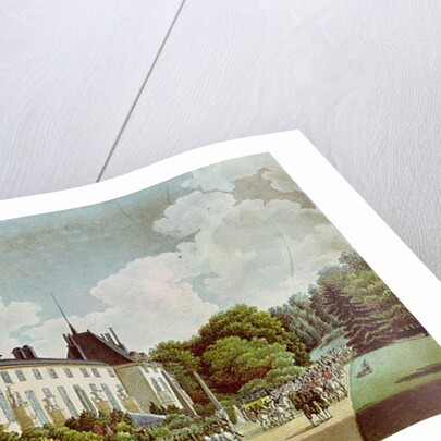 View of the Chateau de la Malmaison next to the park by Auguste Simon Garneray