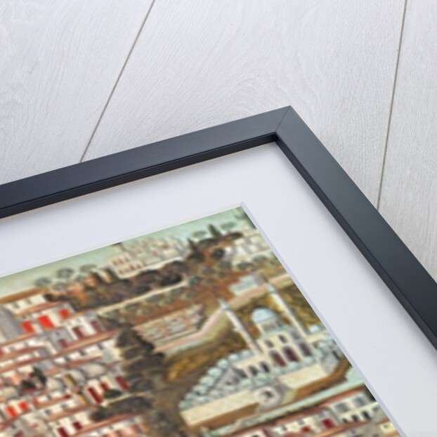 View of the city of Damascus by Syrian School