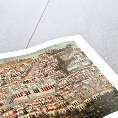 View of the city of Damascus by Syrian School