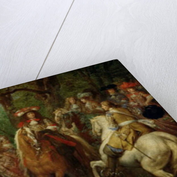 View of the Chateau de Vincennes with Louis XIV and Maria Theresa of Austria, 1669 by Adam Frans van der Meulen