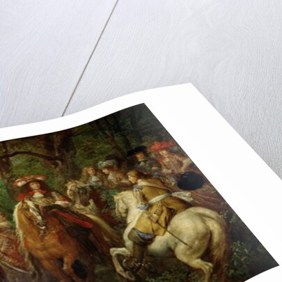 View of the Chateau de Vincennes with Louis XIV and Maria Theresa of Austria, 1669 by Adam Frans van der Meulen