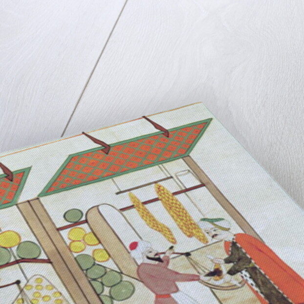 Ms.1671 Two Fruit Shops, c.1580 by Islamic School