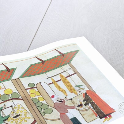 Ms.1671 Two Fruit Shops, c.1580 by Islamic School