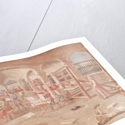 Interior of a Printing Works in the 16th Century by French School