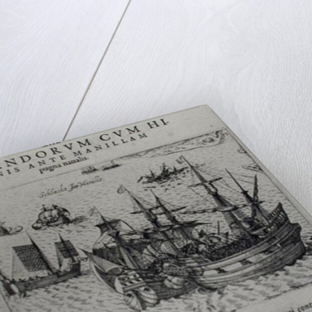 Naval combat between the Dutch and the Spanish off the coast of Manila by Dutch School