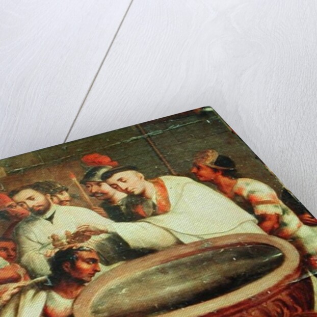 First Baptism of the Indians by the Dominicans by Mexican School