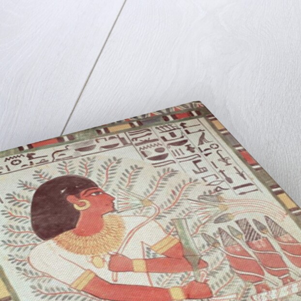 Sennefer seated with his wife, Meryt by Egyptian 18th Dynasty