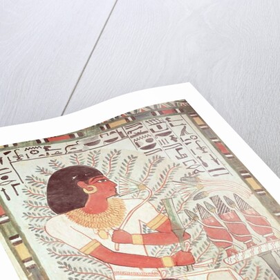 Sennefer seated with his wife, Meryt by Egyptian 18th Dynasty