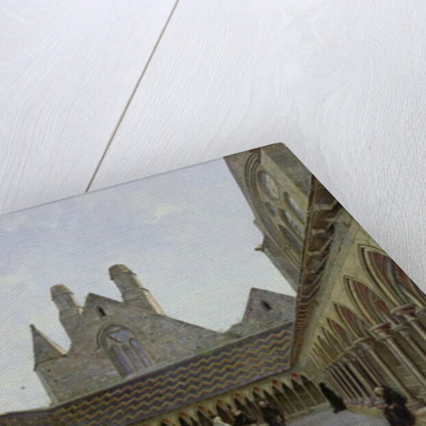 The Cloister of Mont Saint-Michel by Emmanuel Lansyer