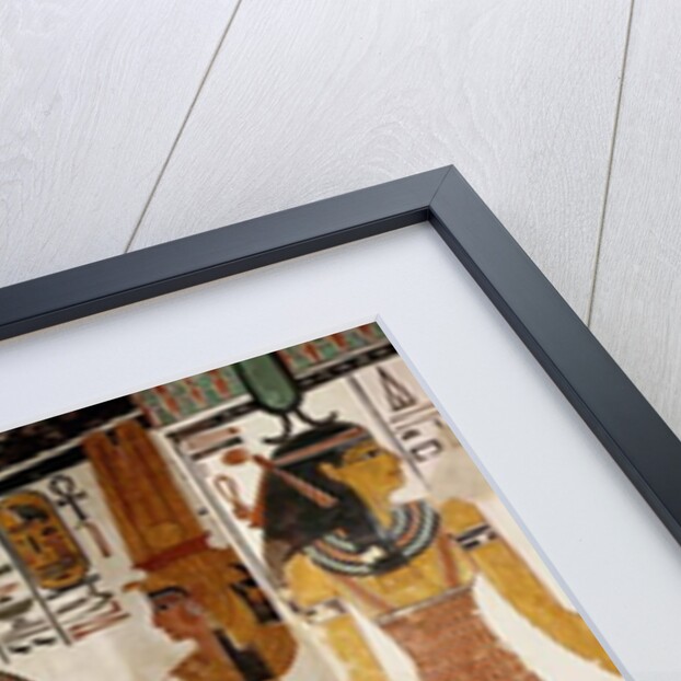 Nefertari is brought before the god Re-Horakhty by Horus by Egyptian 19th Dynasty