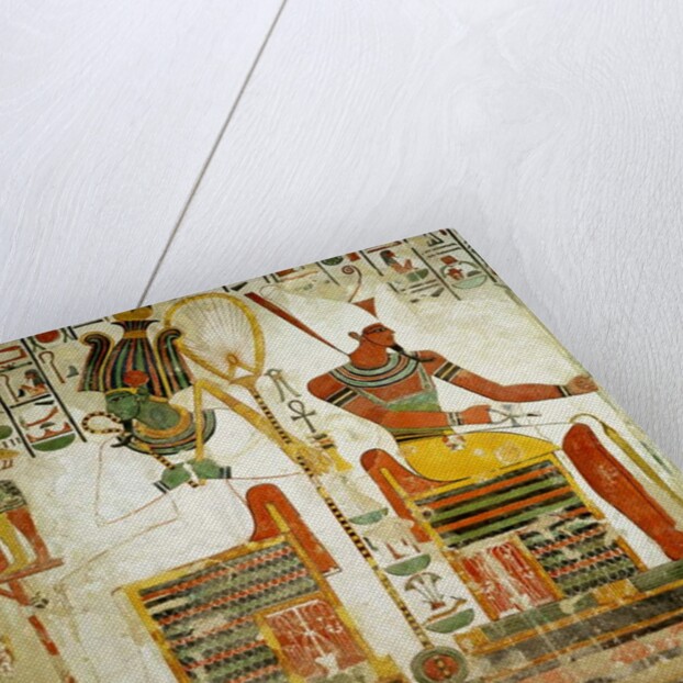 The Gods Osiris and Atum by Egyptian 19th Dynasty