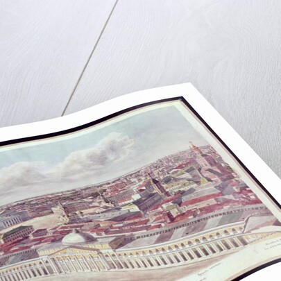 Panorama of Moscow, depicting the department store 'Gum' and the Bolshoi Theatre in Red Square, 1819 by Gadolle Gadolle