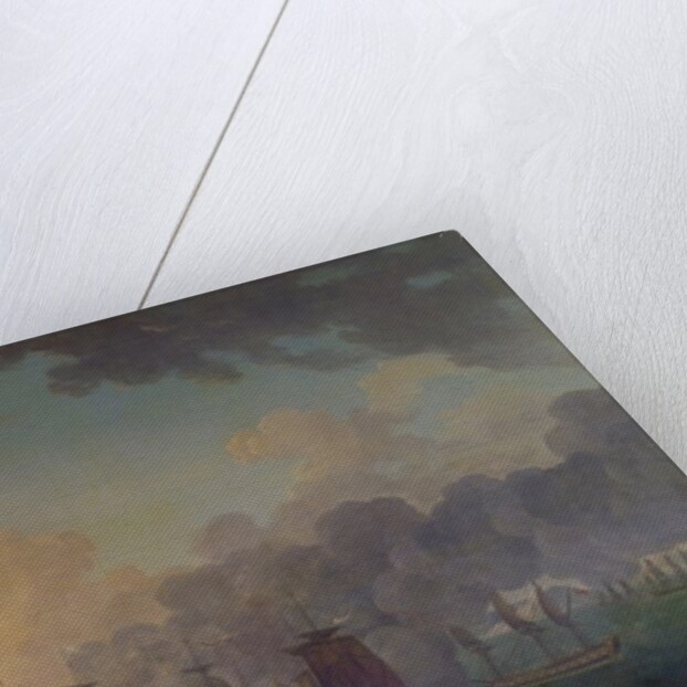 The Battle of Louisbourg on the 21st July 1781 by Auguste Rossel De Cercy