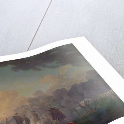 The Battle of Louisbourg on the 21st July 1781 by Auguste Rossel De Cercy