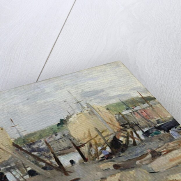 Boat building, 1874 by Berthe Morisot