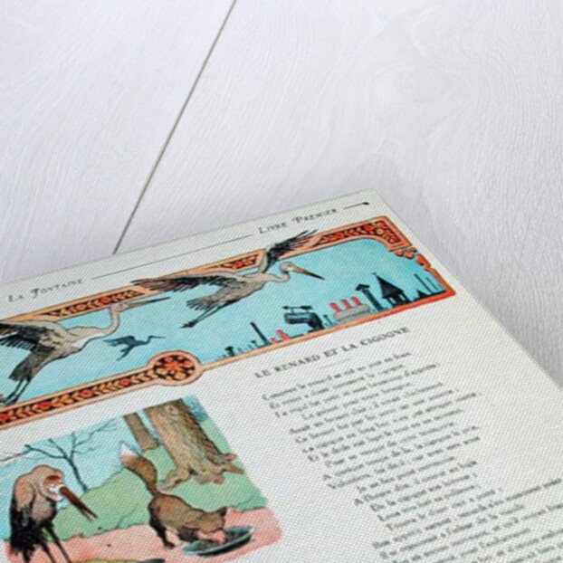 The Stork and the Fox by Benjamin (after) Rabier