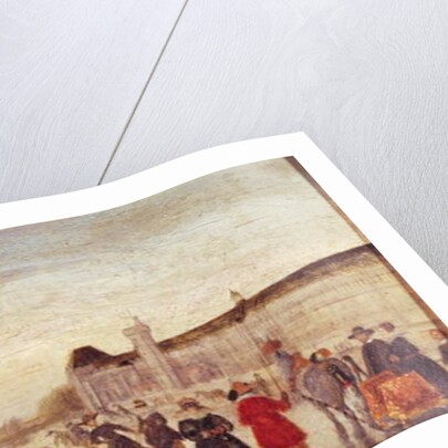 Skaters on the Seine in 1608 by Flemish School