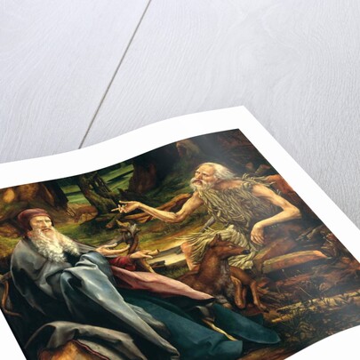 St. Anthony and St. Paul, detail from the Isenheim Altarpiece, 1512-15 by Matthias Grunewald
