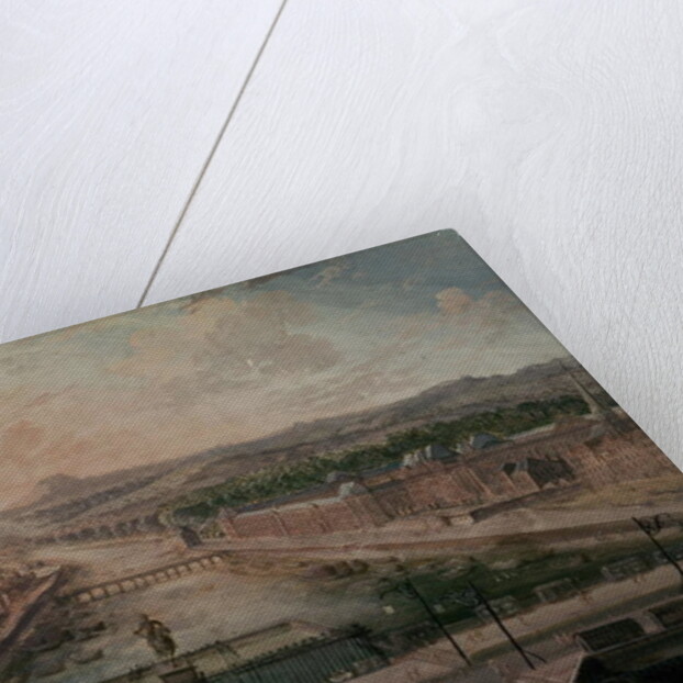 View of Place Dauphine and the Seine by French School