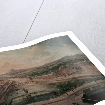 View of Place Dauphine and the Seine by French School