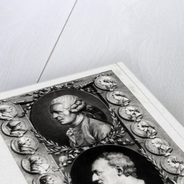 Portraits of the Encyclopaedists Jean Le Rond d'Alembert and Denis Diderot 1751-72 by French School